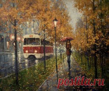 Осенний пейзаж.Художник Виктор Гредасов