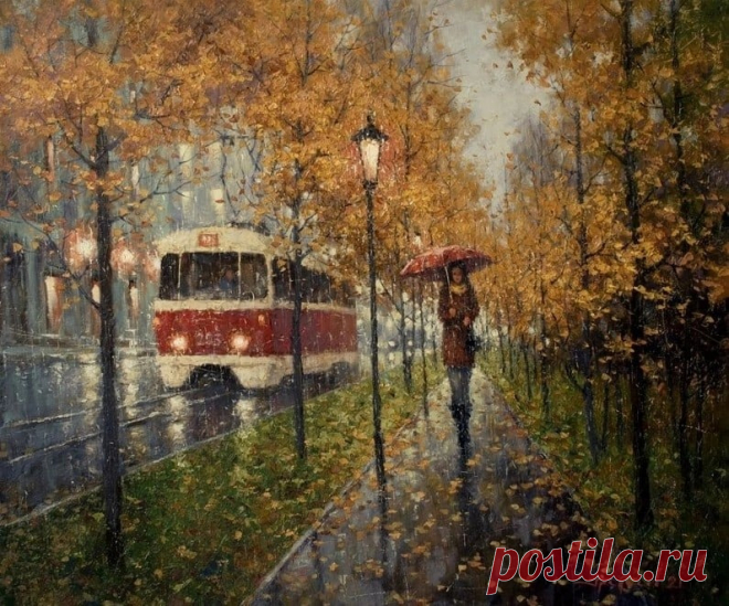 Осенний пейзаж.Художник Виктор Гредасов