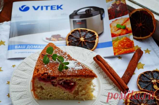 Шарлотка с вишнями в мультиварке - Простые рецепты Овкусе.ру