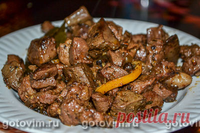 Каурма по-грузински (жареная баранина, сердце и печень). Рецепт с фото / Готовим.РУ