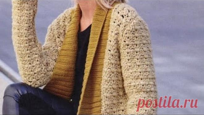 कार्डिगन के लिए क्रोकेट पैटर्न - Crochet pattern for cardigan - 羊毛衫的鉤針編織圖案