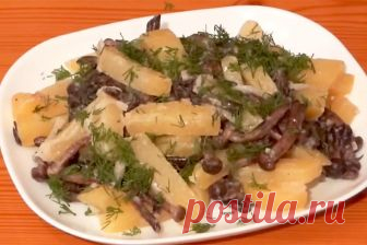 Картошка с опятами жареная рецепт с фото и видео - 1000.menu