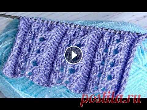 Простые узоры спицами. Простые ажурные дорожки. Узор Ажурные дорожки подойдет для вязания легких кофточек из хлопковой пряжи, мохера. Рапорт узора состоит из 8 петель и 4 рядов. Для образца набираем...