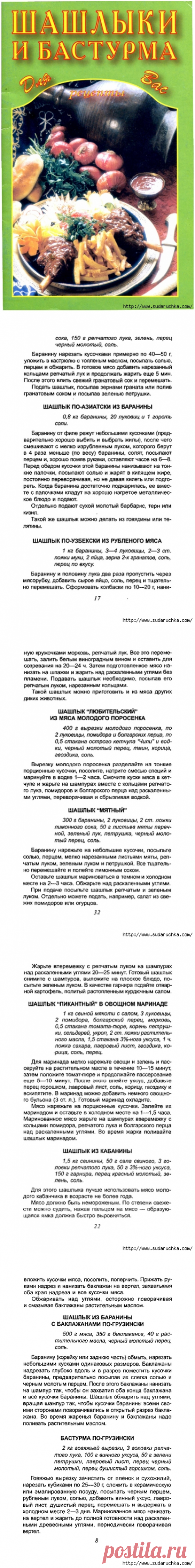 Шашлыки и бастурма. Кулинарная книга.