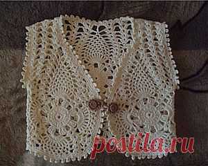 Жилет для девочки крючком | Вязание крючком, схемы вязания, бесплатное вязание крючком