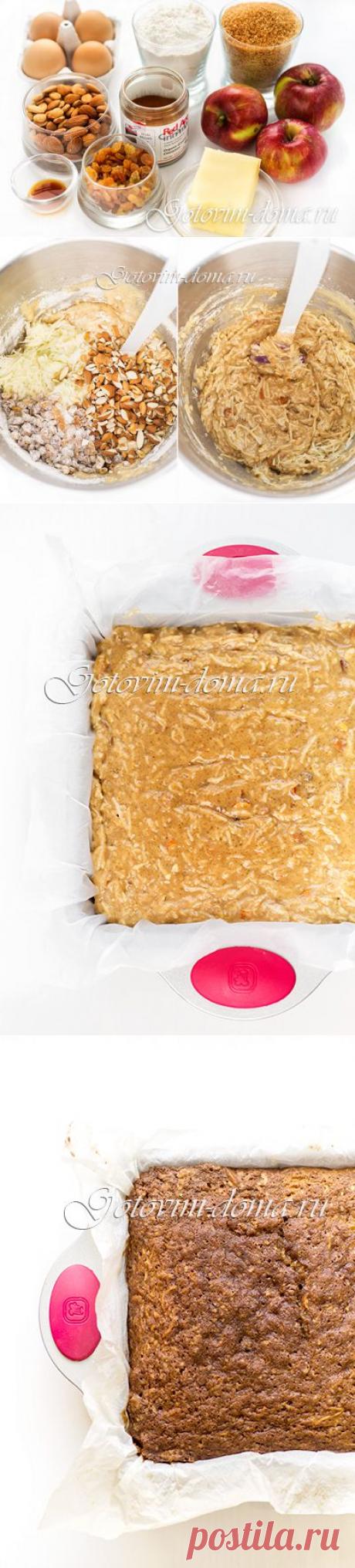 Рецепт: Яблочный пирог с орехами и изюмом