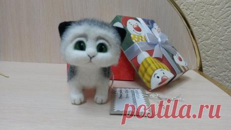 Грустный котенок №2 / Валяние / Валяние. Работы пользователей.