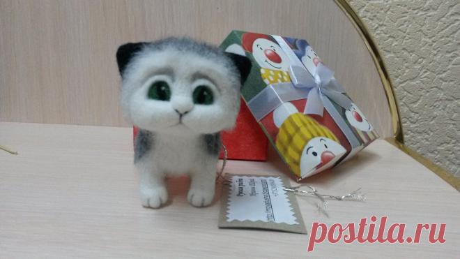 Грустный котенок №2 / Валяние / Валяние. Работы пользователей.