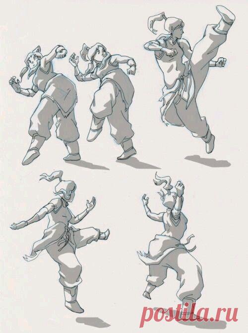 Позы и движения. Тень.