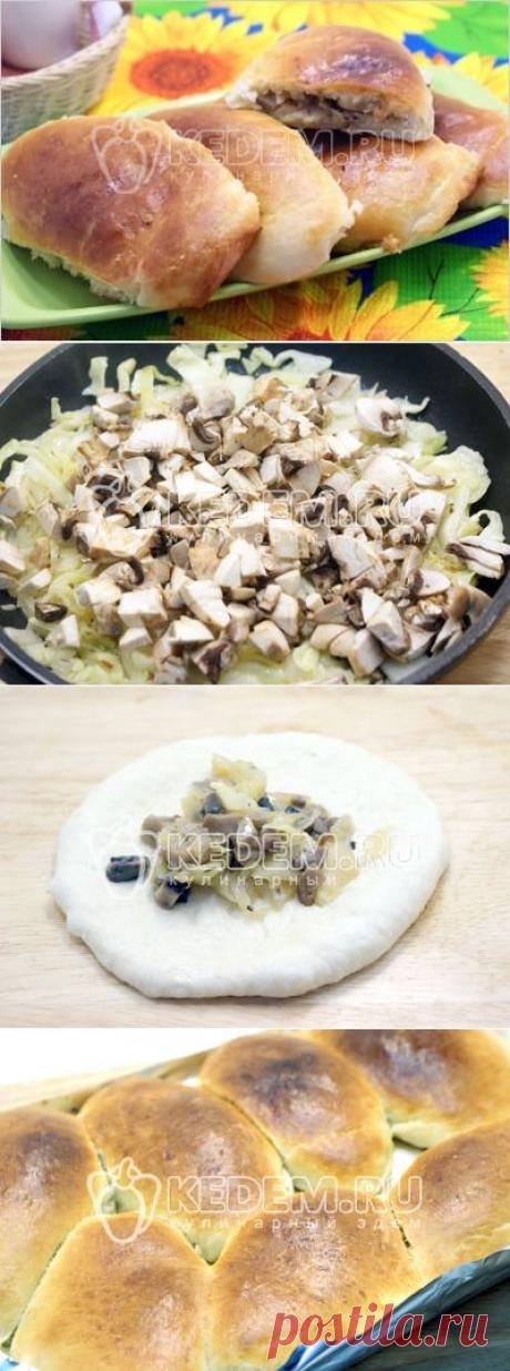 Пироги с капустой и грибами «Лапти»