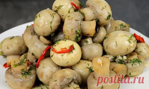 Закусочные шампиньоны по-тифлисски: готовятся всего 15 минут - Будет вкусно - Социальная сеть 