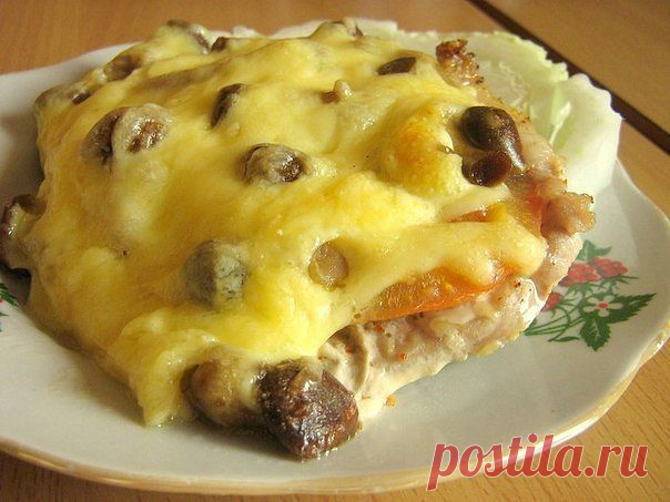 Мясо по-купечески (с грибами)..