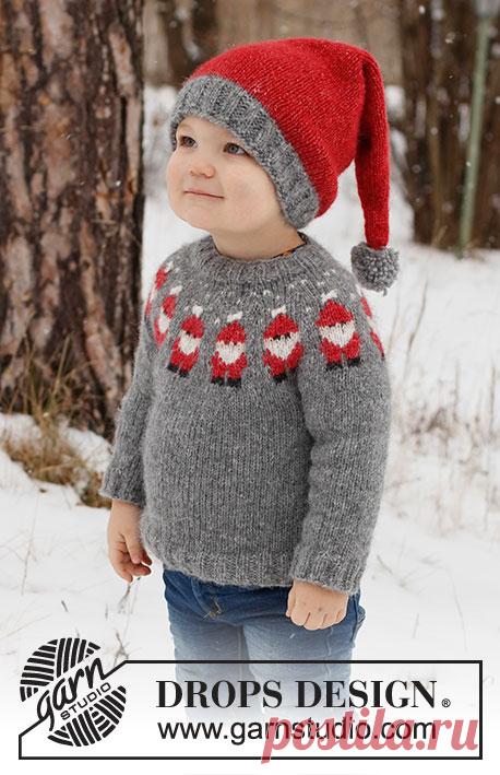 Merry Santas / DROPS Children 41-1 - Free knitting patterns by DROPS Design