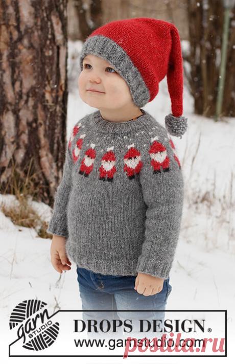Merry Santas / DROPS Children 41-1 - Free knitting patterns by DROPS Design