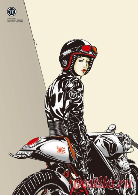 mujer motera dibujo - Búsqueda de Google