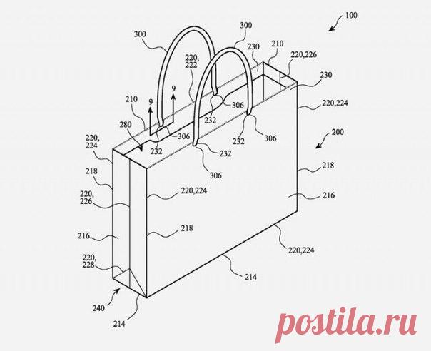 [News] Apple запатентовала бумажный пакет. Патентное Бюро США опубликовало заявку, поданную компанией Apple в марте этого года. В заявке подробно описан самый обычный бумажный пакет с ручками, внутри которого может находиться дополнительный контейнер из твердой бумаги. Больше никаких особенностей у «яблочного» пакета нет. Новый патент Apple уже вызвал предположения, что компания, известная своей любовью к патентным войнам, откроет новые боевые действия на юридическом фронте против других…
