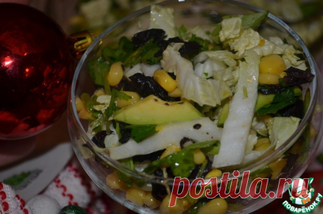 Салат со сладкой кукурузой и авокадо Кулинарный рецепт