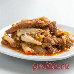 Жареная кимчи со свининой (Кимчи поккум) - BestCook