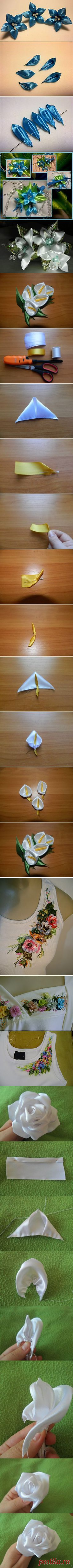цветы из ткани