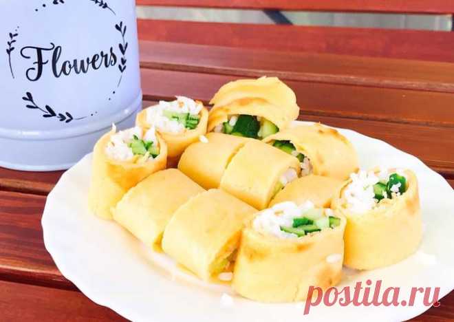 Яичные роллы на завтрак - пошаговый рецепт с фото. Автор рецепта Анна . - Cookpad