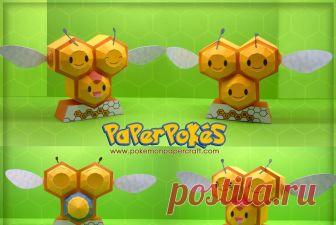 COMBEE 415 / COMBEE - Pokémon Papercraft Name:  Combee Type:  Bug/Flying Species:  Honey Gather Pokémon Height:  0.3 m (1′00″) Weight:  5.5 kg (12....