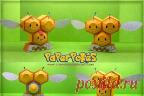 COMBEE 415 / COMBEE - Pokémon Papercraft Name:  Combee Type:  Bug/Flying Species:  Honey Gather Pokémon Height:  0.3 m (1′00″) Weight:  5.5 kg (12....