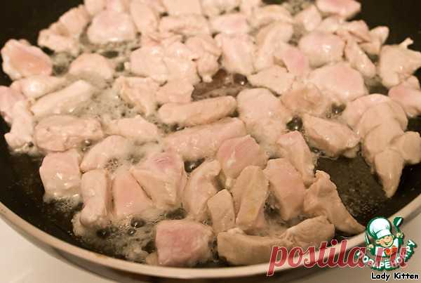 Французский киш с курицей и грибами