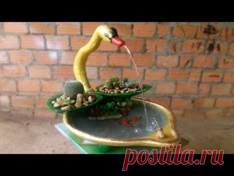 CSQT 💚 DIY flower pots/waterfalls/fish farming // Creative ideas of garden decoration at home