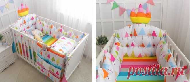 Как сшить бампер в кроватку для новорожденных своими руками