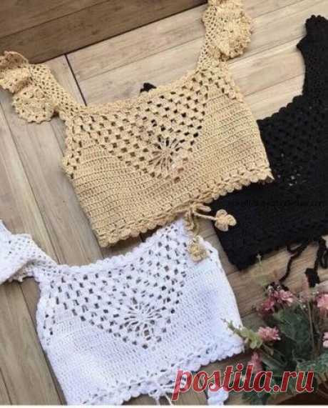 Летняя кофточка крючком со схемой вязания