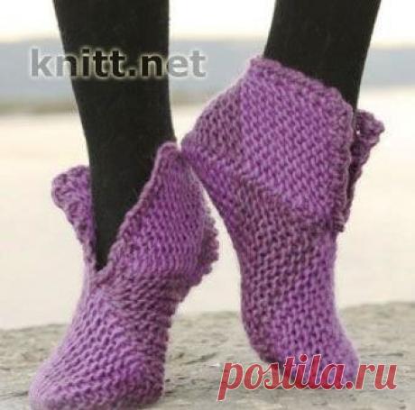 Тапочки из квадратов | knitt.net | Все о вязании