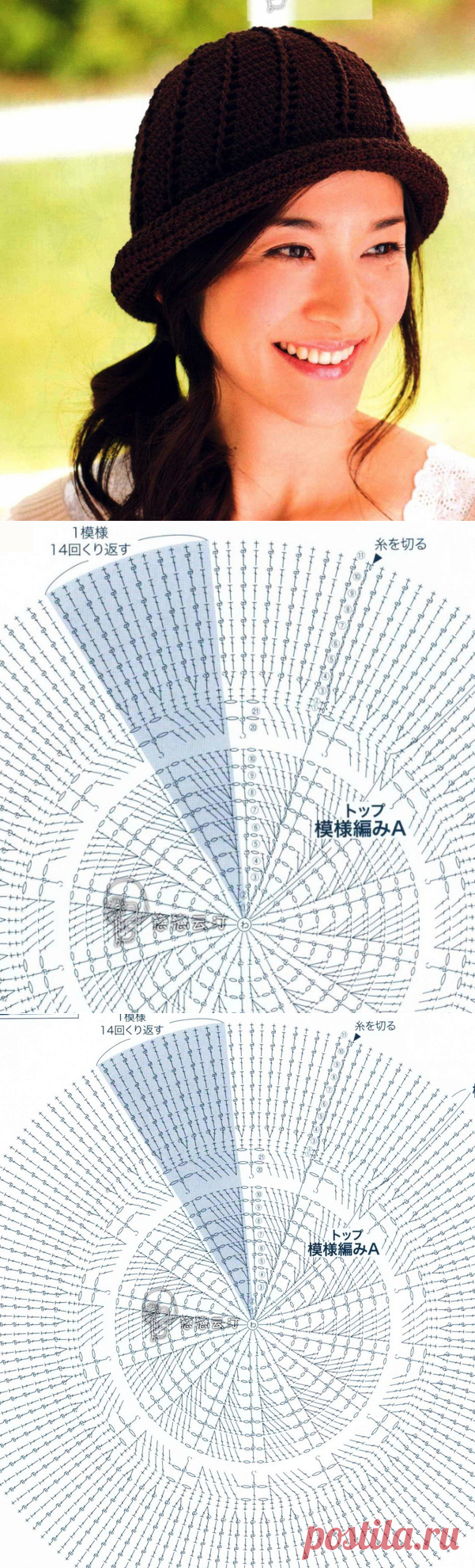 Шляпка крючком