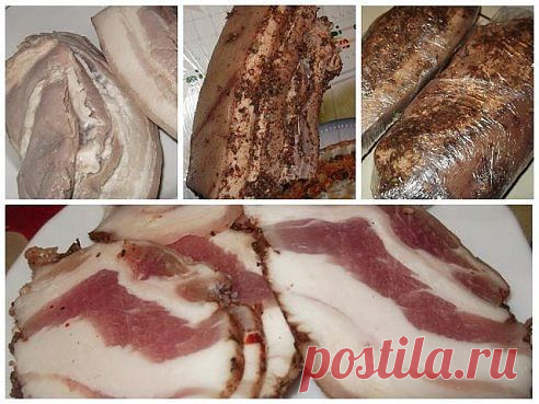 Сальцо а-ля сыровяленое - Очень вкусно и жуется хорошо!