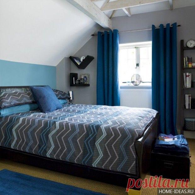 Синий цвет в интерьере гостиной, кухни, спальни. Фото интерьеров в синем цвете.