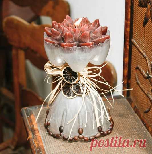 Вазочка из пластиковой бутылки.МК