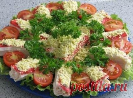 Крабовые палочки «Вкусняшки» Если хочется удивить гостей чем-то оригинальным - возьмите на заметку этот рецепт!