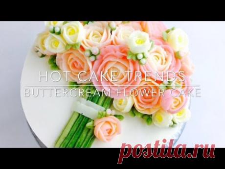 торт букет из крема