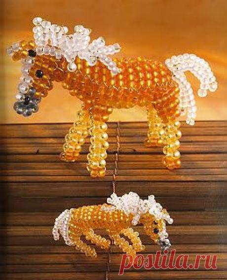 Все РукоТворчество: Лошадка объемная из бисера