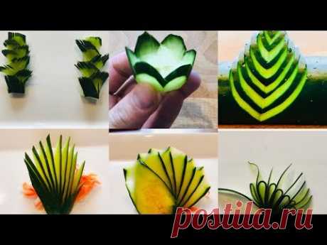 CUCUMBER DECORATION. My 6 Tips(EASY)黄瓜寿司摆盘技巧