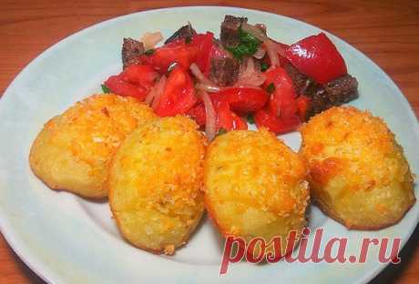 Картофель с сыром и хлебной крошкой — Сад Заготовка