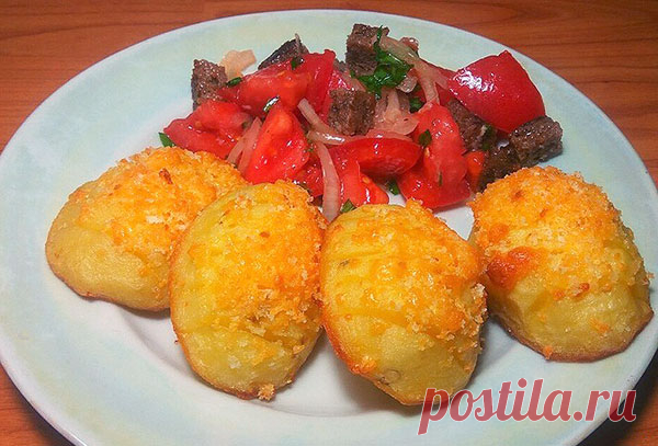 Картофель с сыром и хлебной крошкой — Сад Заготовка