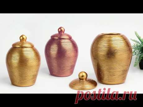 Stylist Sugar pot / Coffee pot making at home with Cement // Cement pot making - YouTube