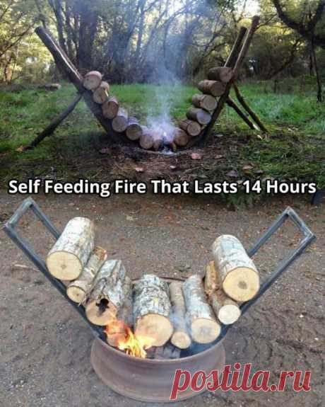 Self Feeding Campfire Lasts 14 Hours - Video Tutorial | The WHOot