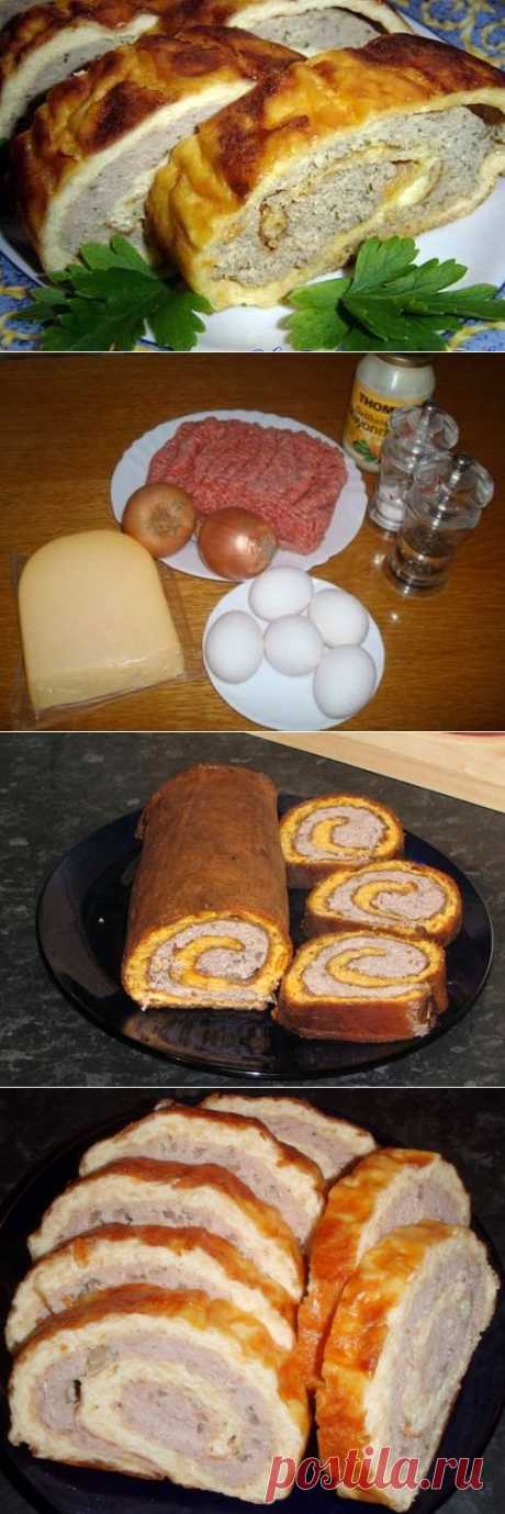 Яично-мясной рулет.
