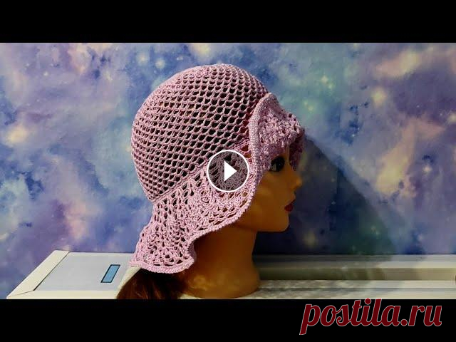 ПАНАМА КРЮЧКОМ. Ажурная панама для начинающих. Панамка связана из мерсеризованного хлопка ,, НАРЦИСС,, в 100гр.-395м., крючок 1,75мм., расход ниток 70гр. на 56-57р-р. Если Вам нравится мой канал и ...