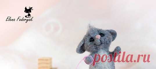 Игрушки из шерсти - сухое валяние. Милый мышонок. Пошаговая инструкция