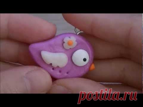 Птичка из полимерной глины. Видео. | Творческие мастер-классы по рукоделию и кулинарии.