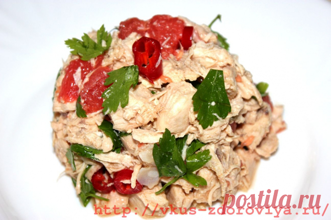 Вкусный тайский салат с курицей - рецепт | vkus-zdoroviya.ru