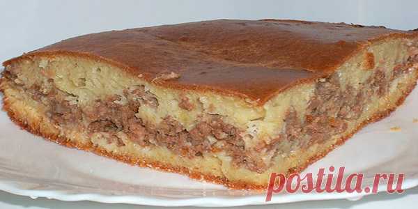 Пирог с мясом «Легче не бывает» Лучшего теста для наливных пирогов я нигде не встречала