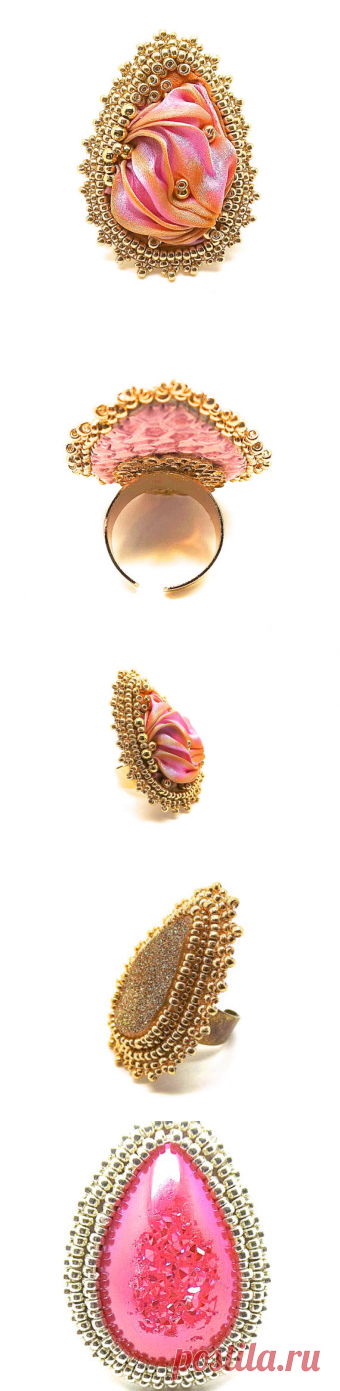 Ring silk Shibori Ribbon от LesBijouxdeZaza на Etsy